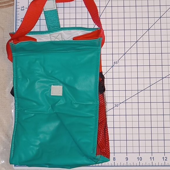 Lunch Tote Bag, Green and Red, Pre-owned - Picture 9 of 10
